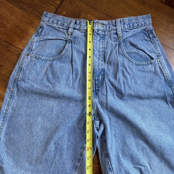 VTG Brittania Jeans Women's 80's Denim Pleated Tapered High Rise 10 Light Wash - Picture 13 of 16